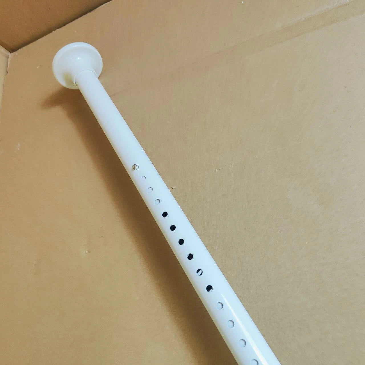 Shower Curtain Rail No Drill Tension Rod Anti-Slip Curtain 110-165CM