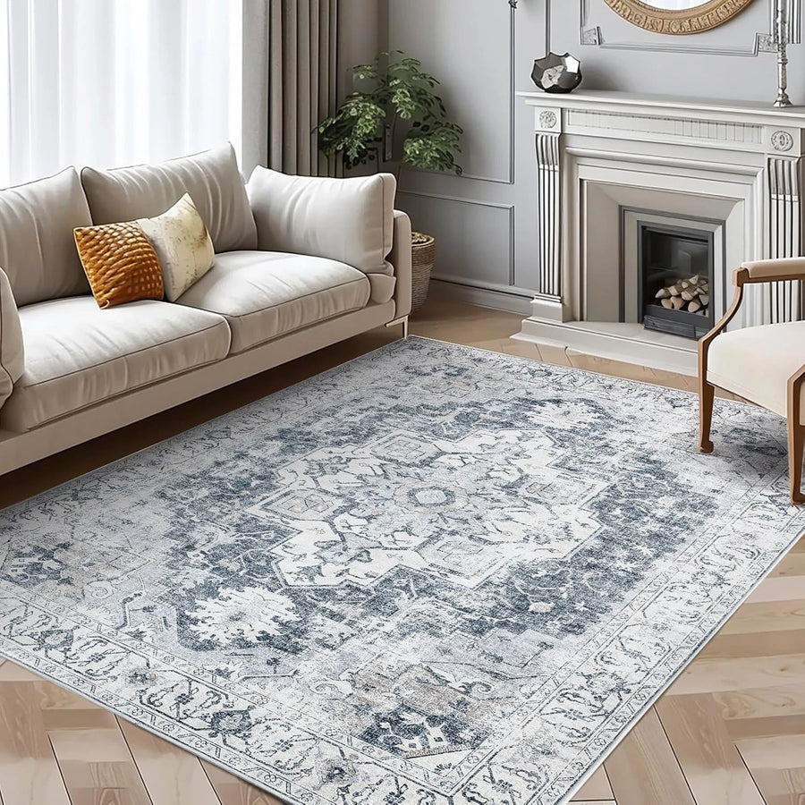 Large Area Rug 270x365cm Vintage Washable Non Slip Living Room Carpet TOPICK