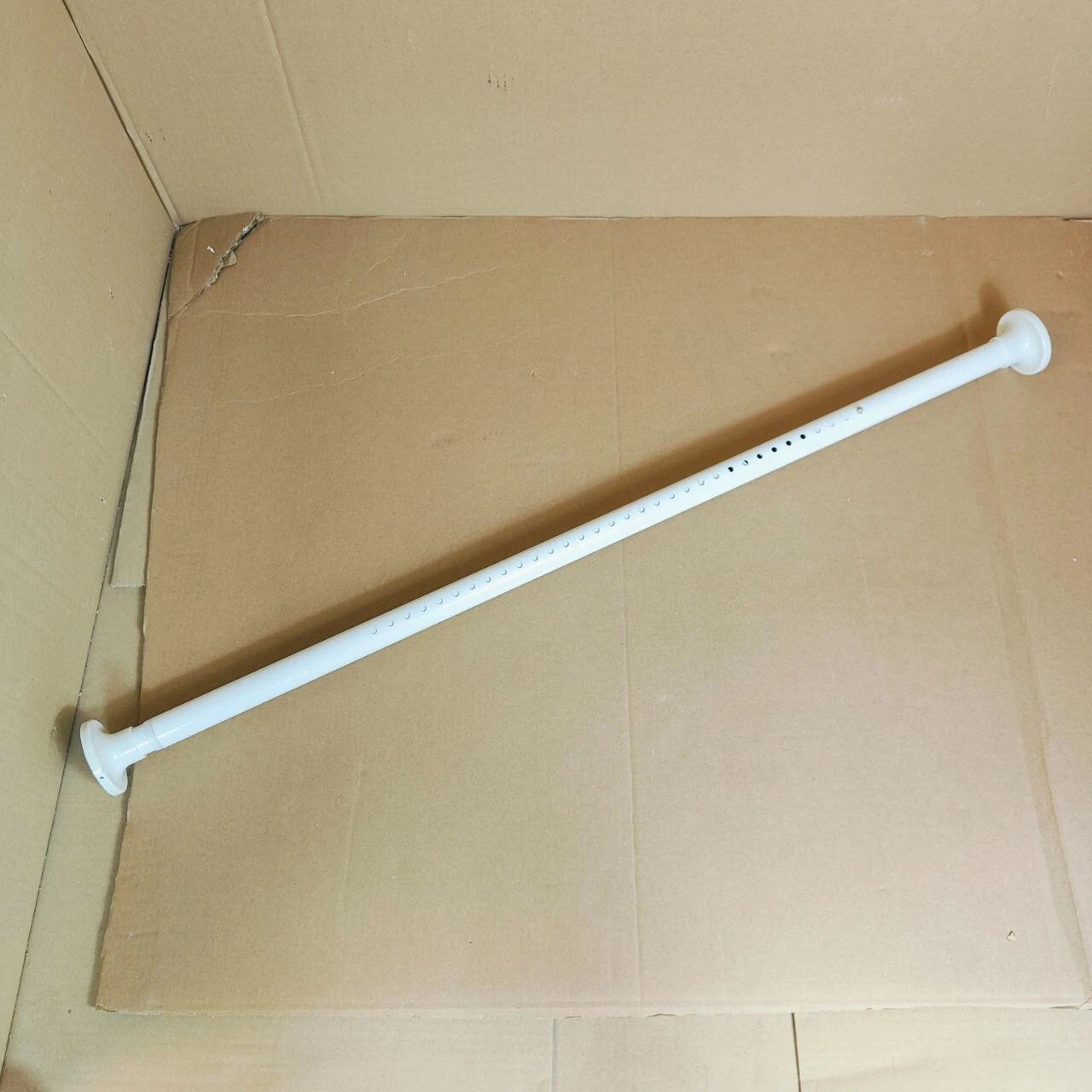 Shower Curtain Rail No Drill Tension Rod Anti-Slip Curtain 110-165CM