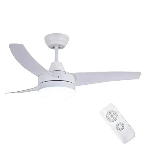 42 Inch Ceiling Fan With Light Remote Control 3 Blade White CJOY