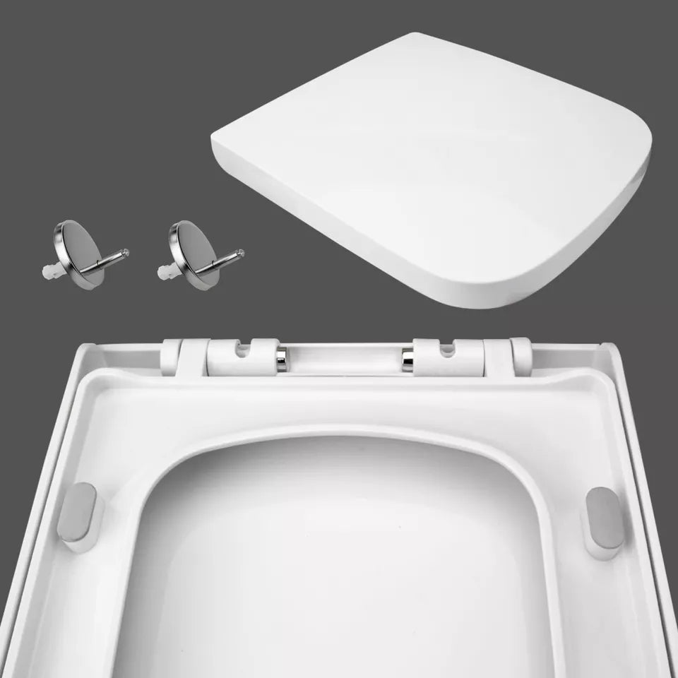 Anmas Power D-Shape Toilet Seat, Soft Close, Removable