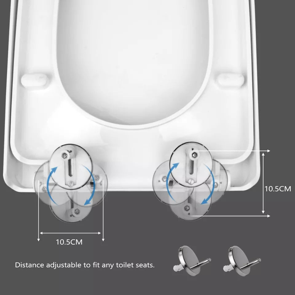 Anmas Power D-Shape Toilet Seat, Soft Close, Removable