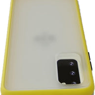 Case Samsung Galaxy S20 Semitransparent Colored Buttons (Yellow) matte - Massive Discounts
