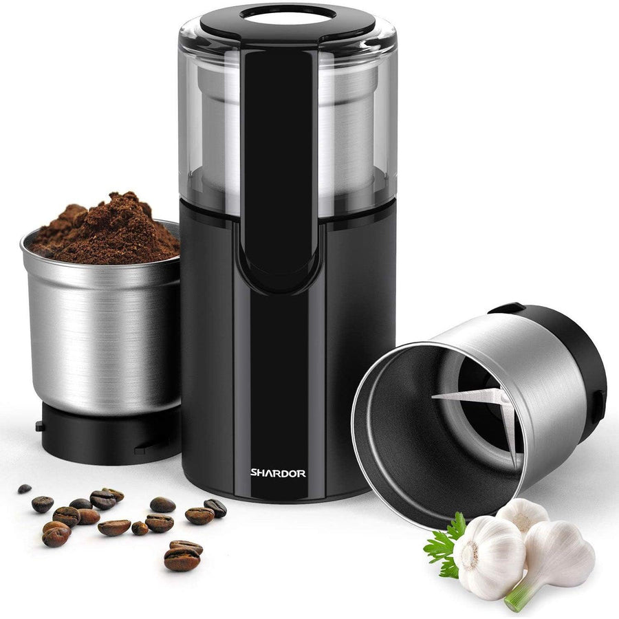 SHARDOR Electric Coffee and Spice Grinder 2 Bowls for Wet and Dry Grinding 70g