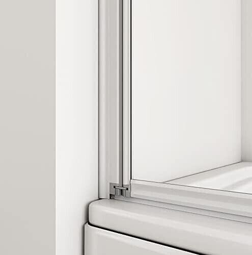 Shower Bath Screen Glass 1000x1400mm 4 Fold Folding Pivot Door Panel - Massive Discounts