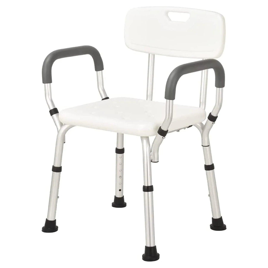Shower Chair, Height Adjustable with Padded Armrests and Back, Anti-Slip Foot - Massive Discounts