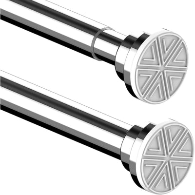 Tension Shower Curtain Rod 50-80cm Stainless Steel No Drill 25mm Pole