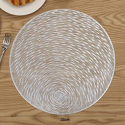 4 pack Placemats Dining Round Heat Resistant Non-slip/ Waterproof/ Anti-skid - Massive Discounts