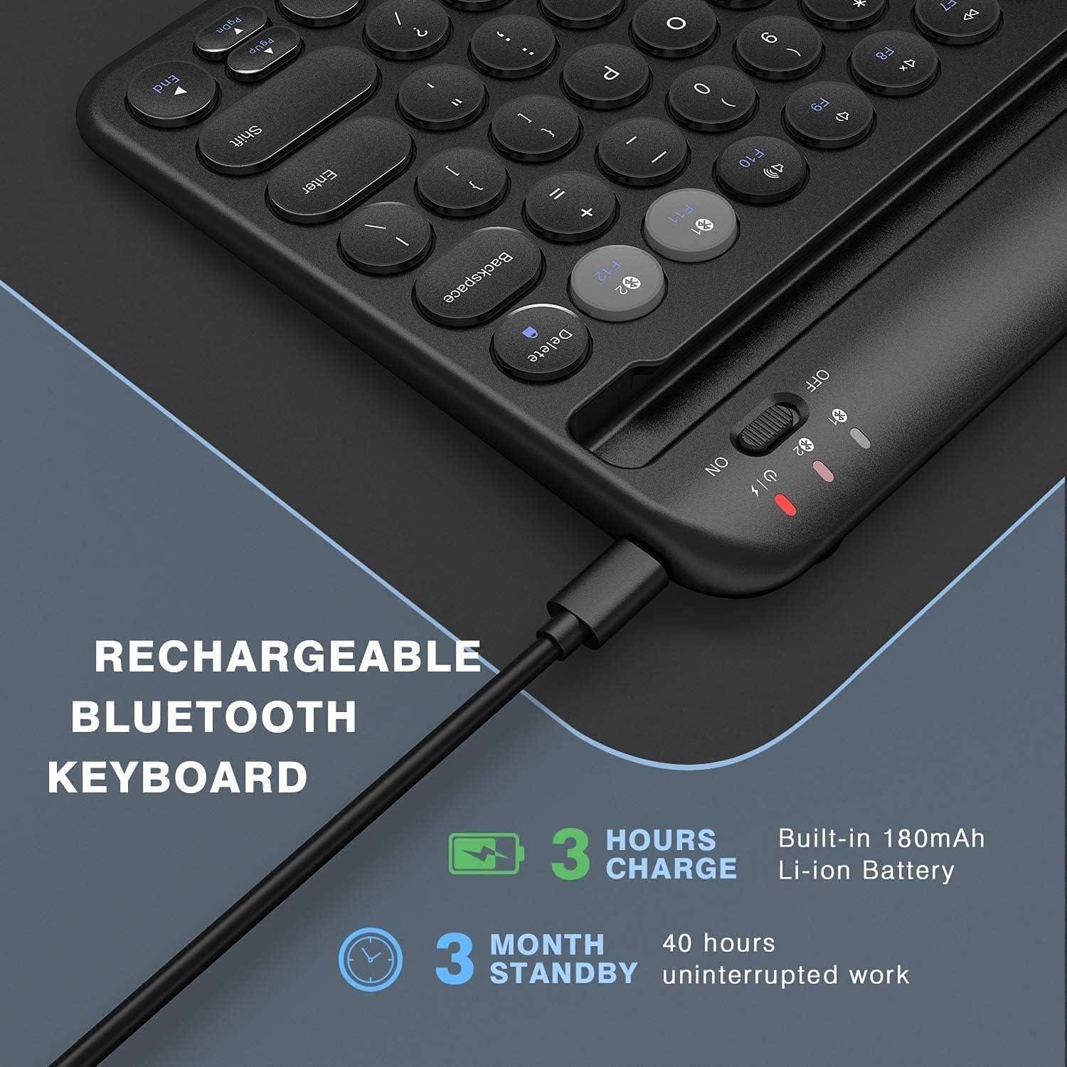 Small Rechargeable Wireless Keyboard Compatible with Andriod iOS Windows - Massive Discounts