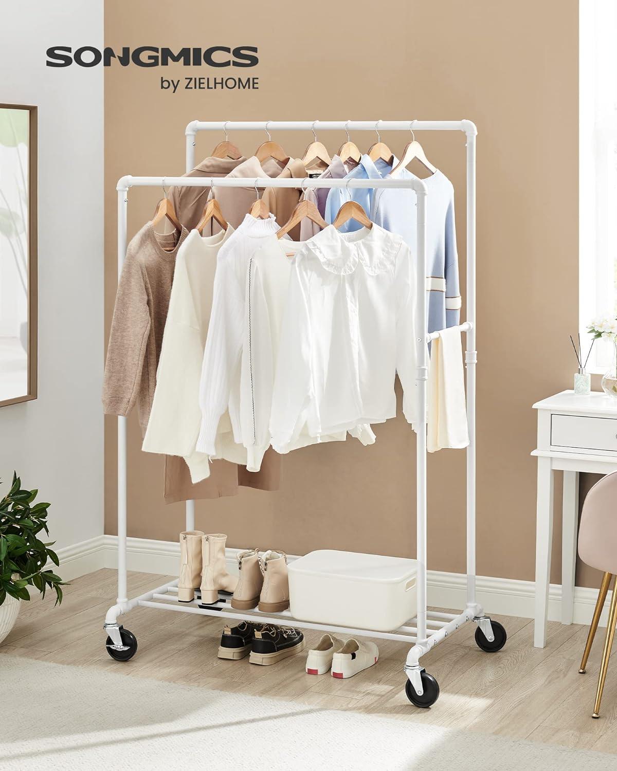 SONGMICS Clothes Rail Stand with Double 100 cm Long Hanging Rails - Massive Discounts