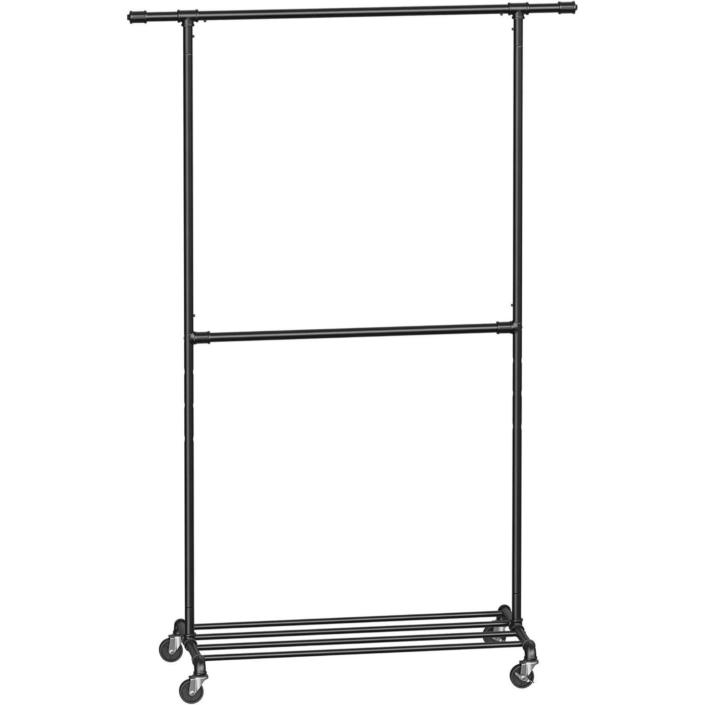 SONGMICS Industrial Clothes Rack on Wheels, Heavy Duty Black - Massive Discounts