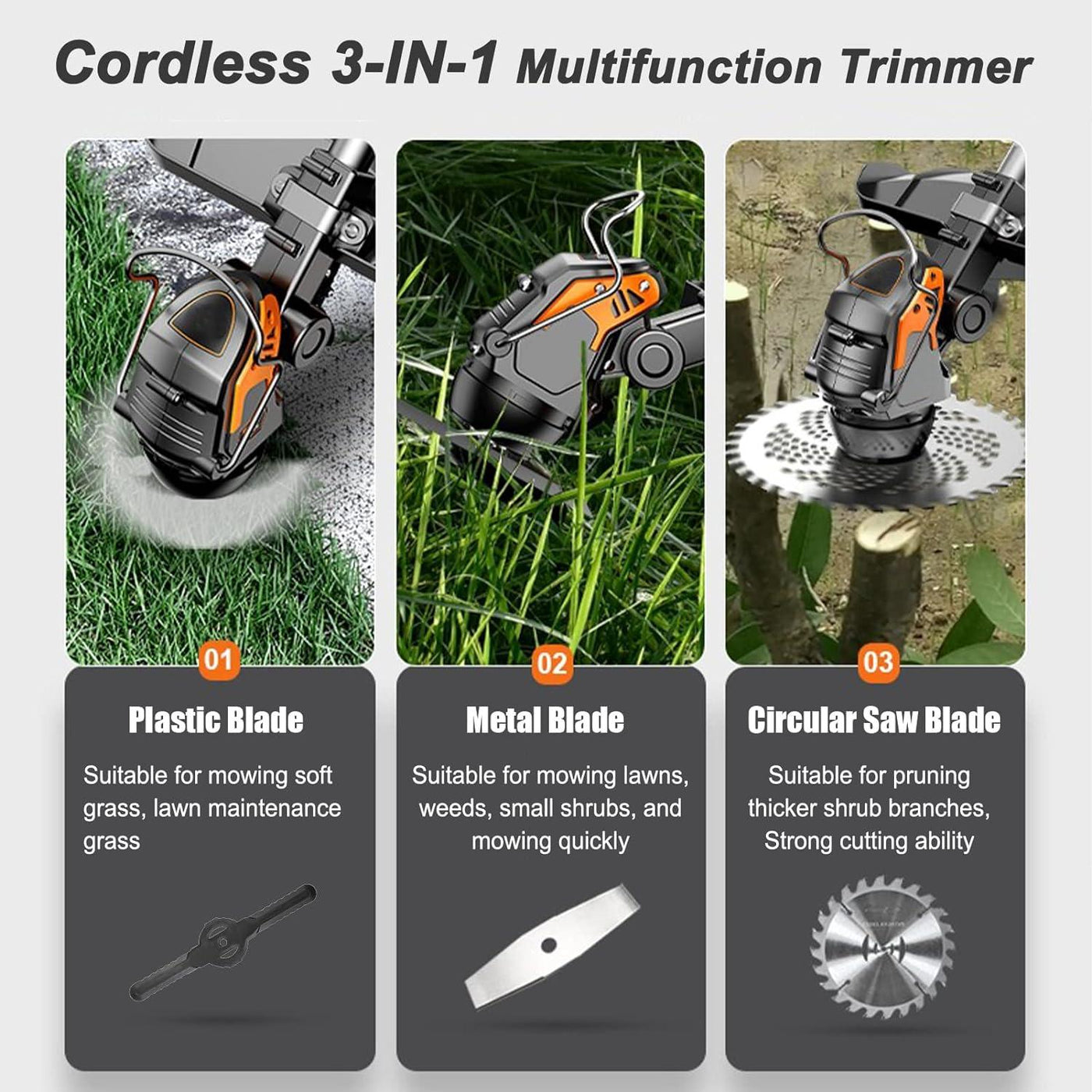 Strimmer Cordless with 2 Batteries 24V Telescopic Grass Trimmer - Massive Discounts