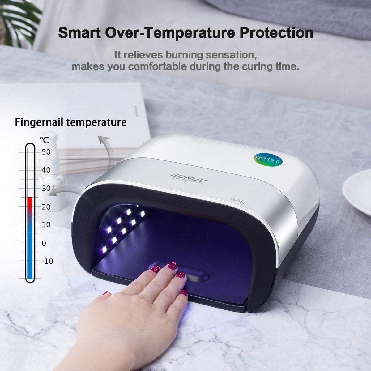 SUNUV Led Nail Lamp, 48W Professional with Automatic Sensor and LCD - Massive Discounts