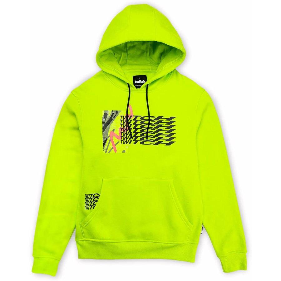 Twitch Hoodie Sweatshirt Green hooded with Print on Both Sides - Massive Discounts