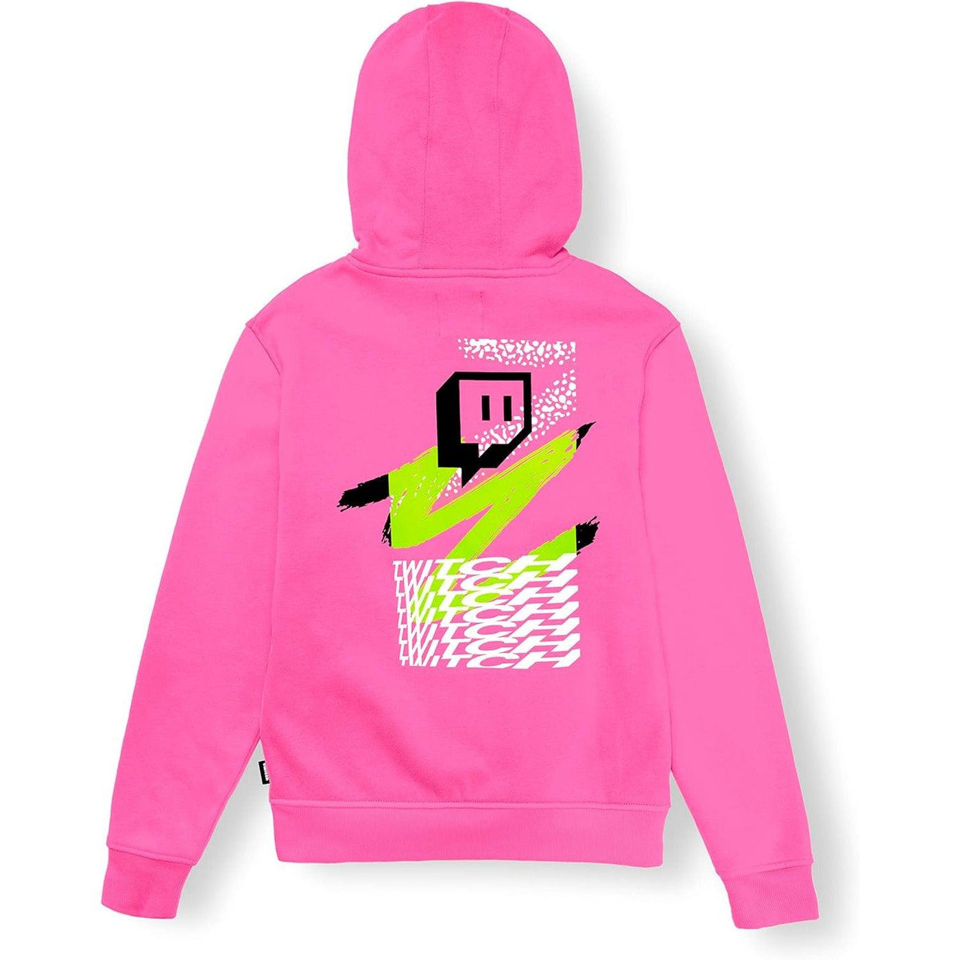 Twitch Hoodie Sweatshirt Pink hooded with Print on Both Sides - Massive Discounts