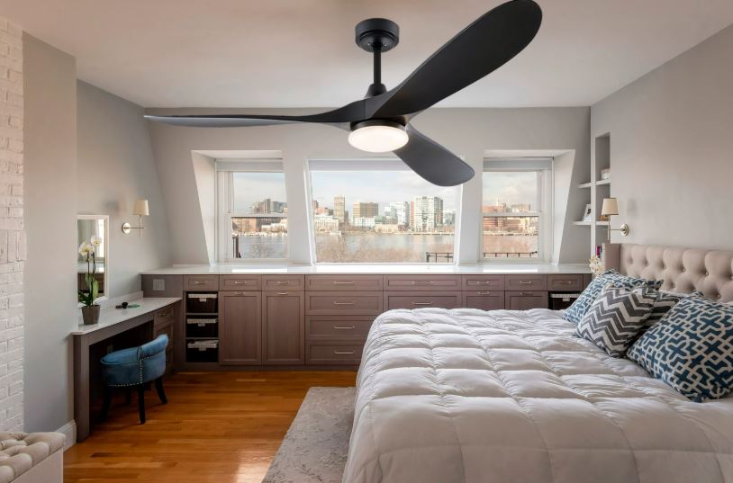 Ceiling Fan With Light 52 Inch LED Remote Dimmable ABS Blades 3000K-6500K