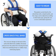 Wheelchair Harness Non-Slip Half Vest Seatbelt Adjustable Thick - Massive Discounts
