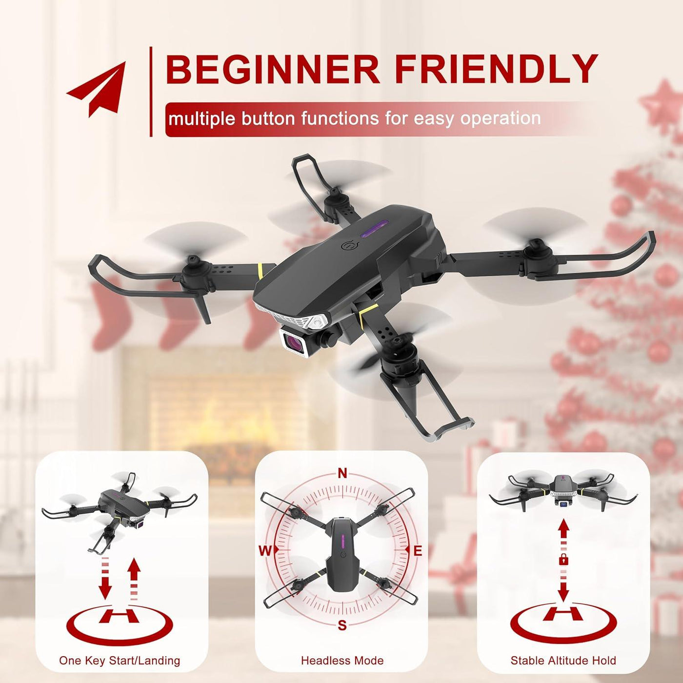 Wipkviey T27 Foldable Drone for Kids/Adults/Beginners with 720P Camera - Massive Discounts