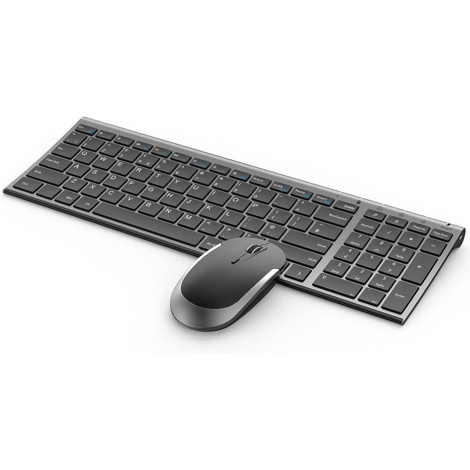 Wireless Rechargeable Keyboard and Mouse Combo, UK Layout for PC - Massive Discounts