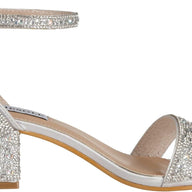 Women's Ankle Strap Rhinestone Block Heels Bridal Sandals Wedding Shoe - Massive Discounts