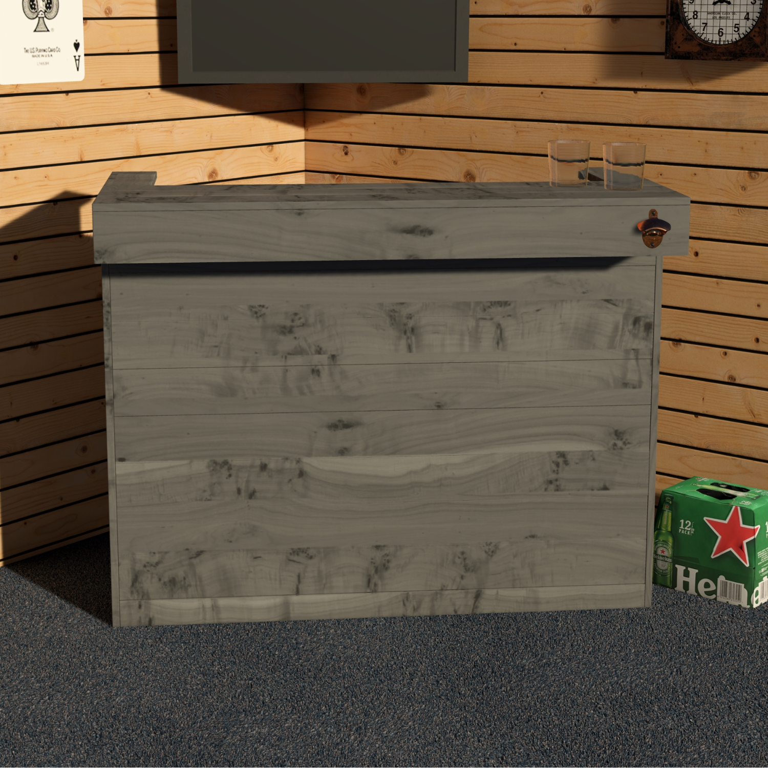 Garden Bar Outdoor Wooden Drinks Bar Rustic Patio Entertaining