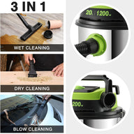 WORKPRO Wet and Dry Vacuum Cleaner with Hepa Filter 20L 1200W, 3 in 1 - Massive Discounts