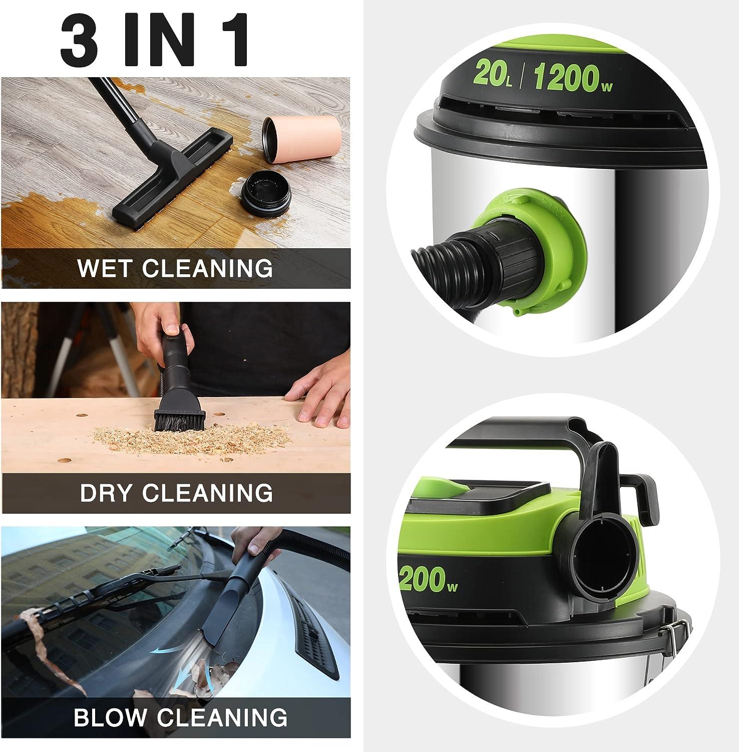 WORKPRO Wet and Dry Vacuum Cleaner with Hepa Filter 20L 1200W, 3 in 1 - Massive Discounts