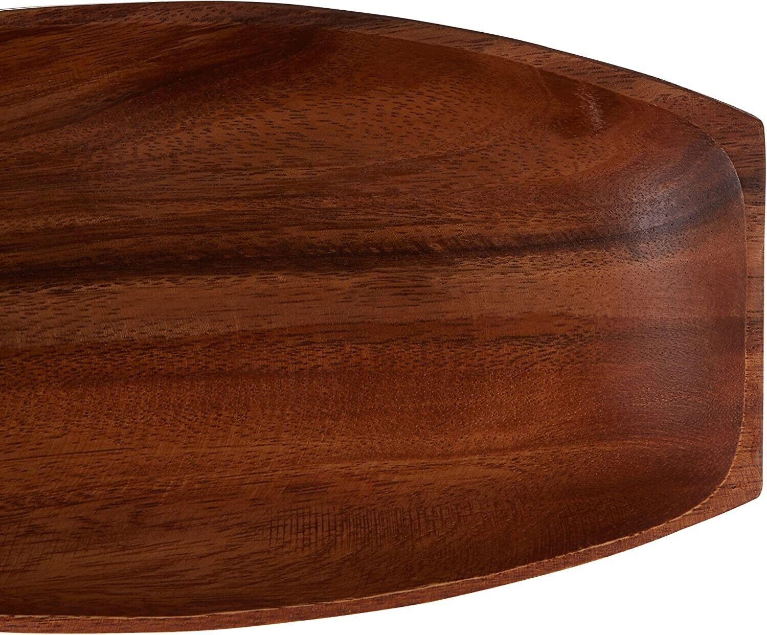 Acacia Wood Modern Oval Serving Dish 5x30x15cm Brown - Massive Discounts