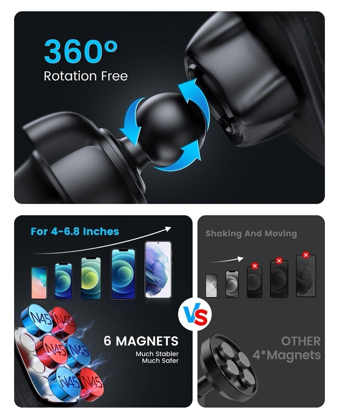 Magnetic Phone Car Holder Universal APPS2CAR Air Vent Mount Cell - Massive Discounts