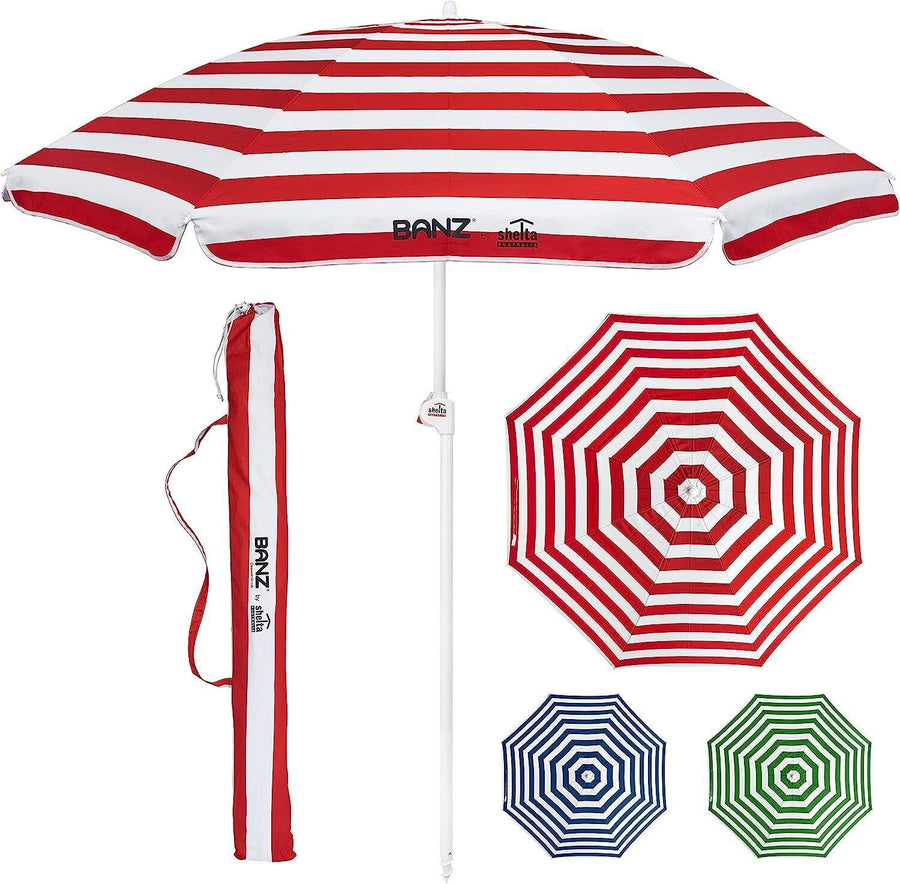 BANZ Noosa Adjustable Beach Umbrella Compact 5ft Canopy Beach Umbrella - Massive Discounts