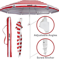 BANZ Noosa Adjustable Beach Umbrella Compact 5ft - Massive Discounts