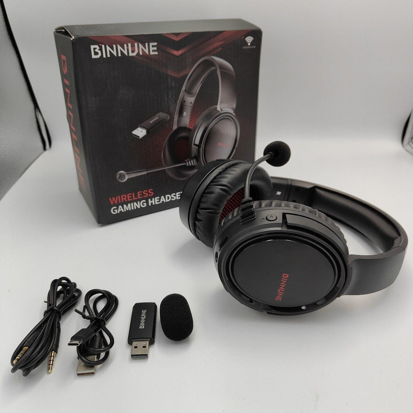 BINNUNE Wireless Gaming Headset with Mic for PC PS4 PS5 Used - Massive Discounts
