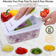 Brieftons Quick Push Food Chopper For Vegetable Fruit Dicer 1 Blade - Massive Discounts
