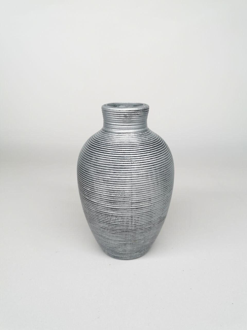 Ceramic Vases for Living Room Silver Flower Vase Small Handmade Vintage - Massive Discounts