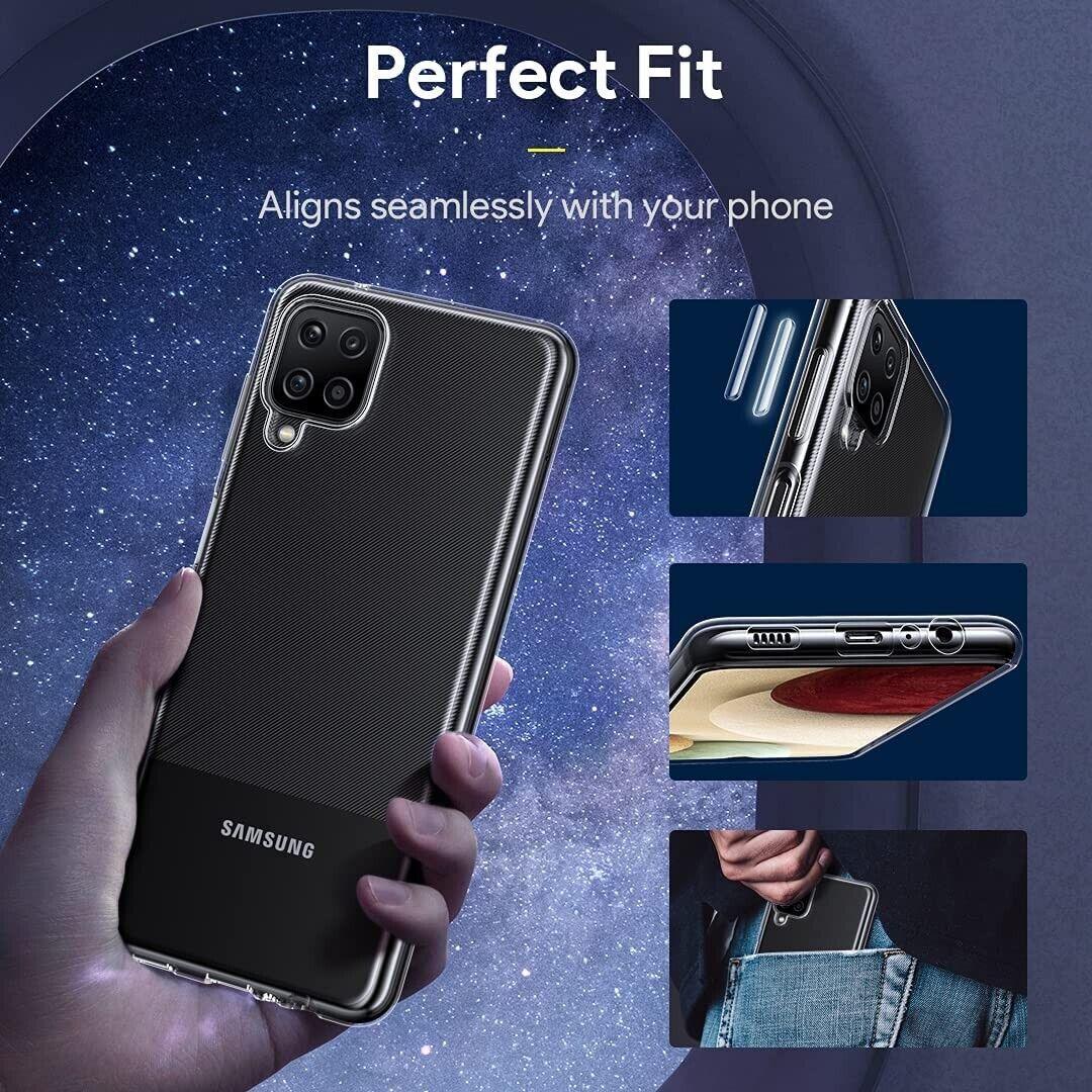 Clear Case for Samsung Galaxy A12 4G & 5G, with 2 Pack Tempered Glass - Massive Discounts