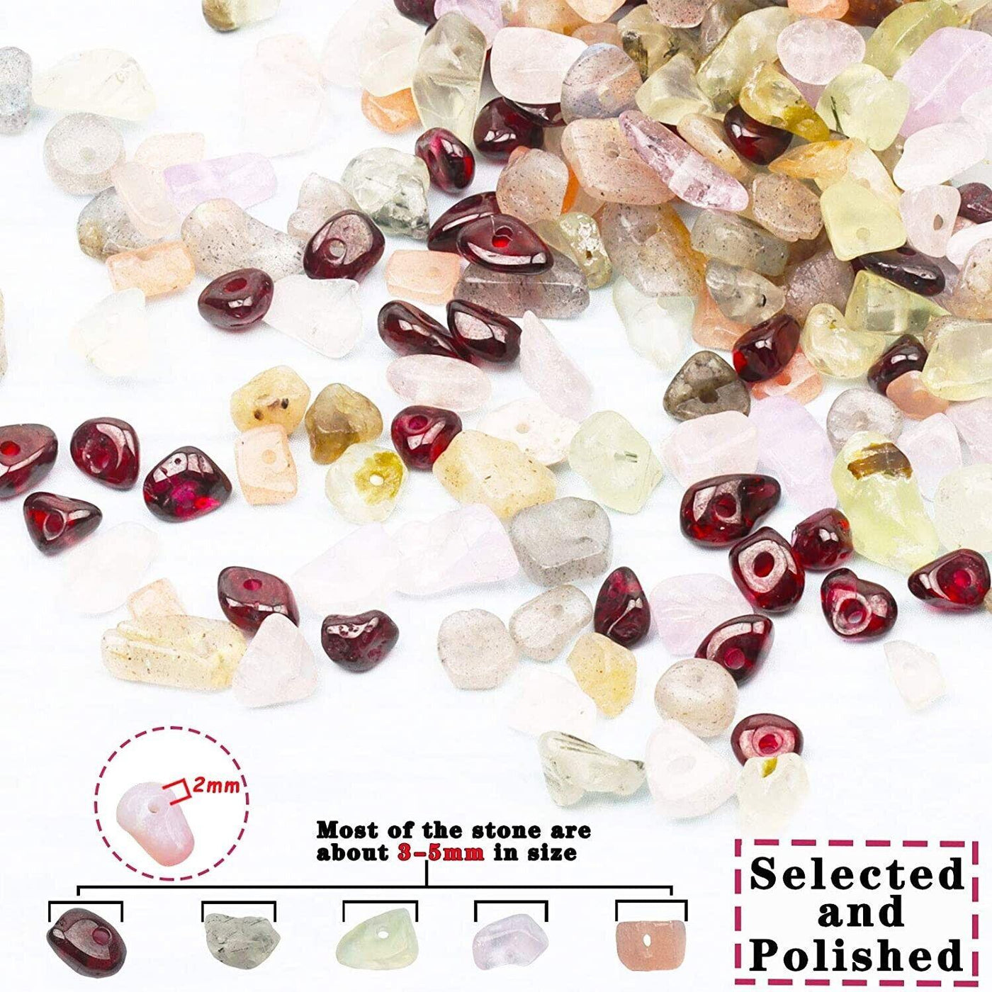 Jewellery Making Kit with Gemstone Crystals chips for 5mm-8mm with Tools - Massive Discounts