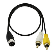 Din 8Pin to 2RCA Cable 19.68 Inch 8Pin Din Male Plug to 2RCA Male - Massive Discounts