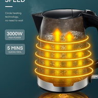Electric Kettles 3000W - FOHERE Fast Boil Kettle Light Weight BPA-Free - Massive Discounts