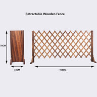 Expanding Fence Trellis Adjustable 2pc Freestanding Wooden 160x70cm - Massive Discounts
