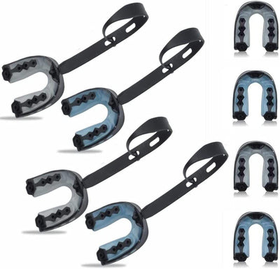 Mouth Guard 4 Pack Adult Youth Gum Shield with Strap Football Rugby Hockey
