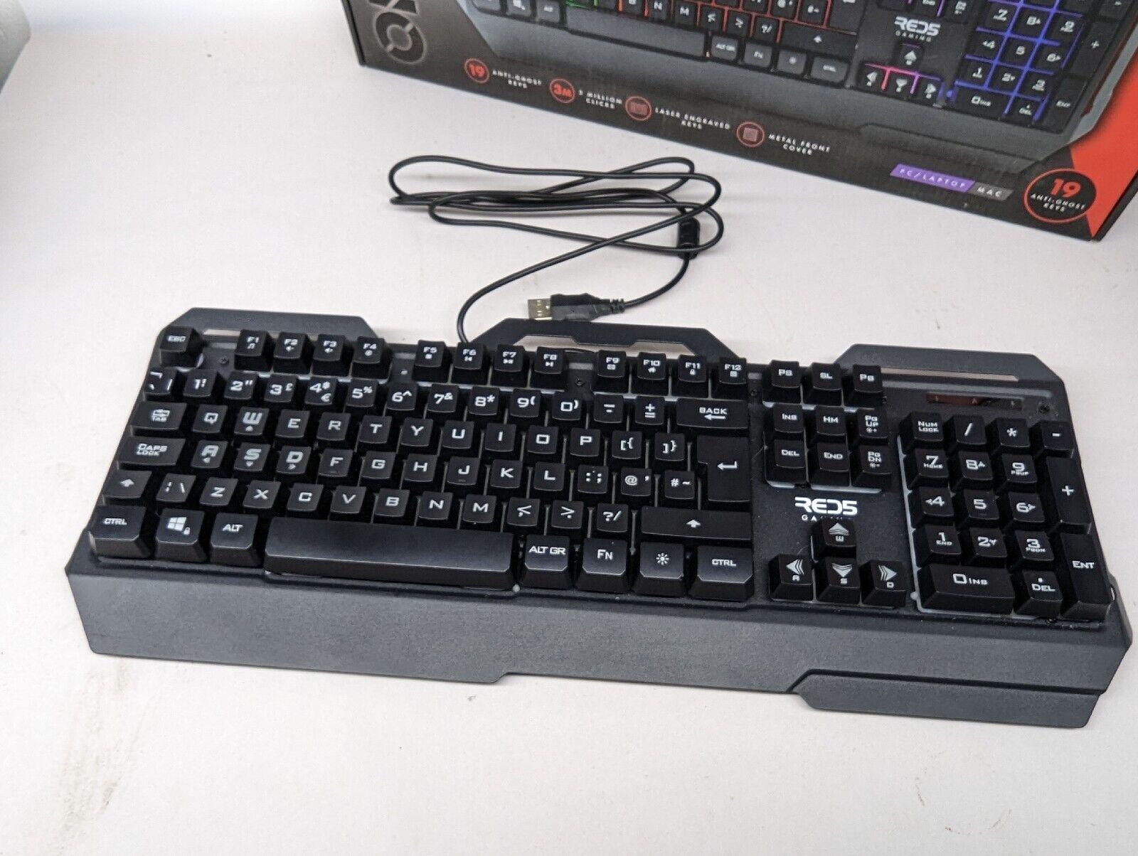 Gaming Keyboard Red 5 Orbit RGB Backlit - Massive Discounts
