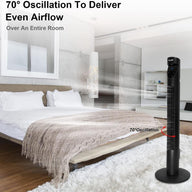 Kuyal Tower fan 36 Inch, Floor Fan With Remote Control - Oscillating, Portable - Massive Discounts