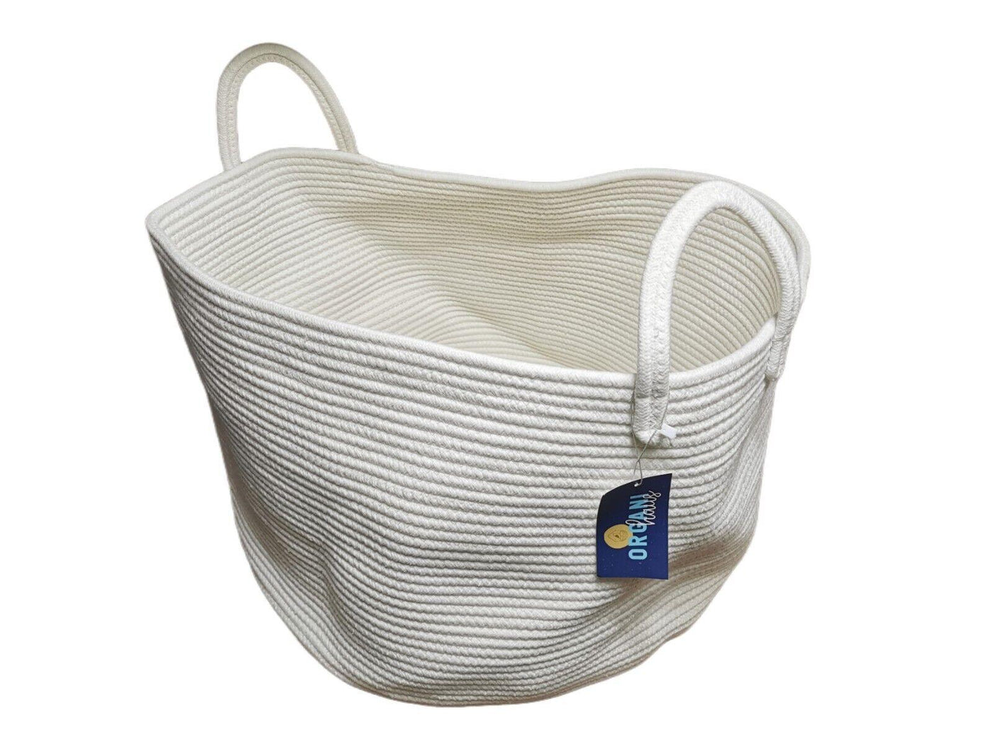 Laundry Hamper Cotton Roppe Basket Large (20x13in) Basket Organiser - Massive Discounts
