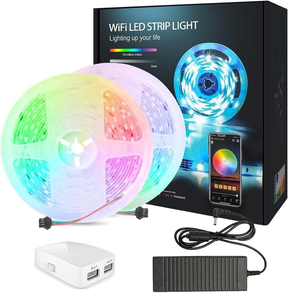 LED Strip Lights 10m, 2 * 150LEDs Smart WiFi RGBIC Color Changing - Massive Discounts