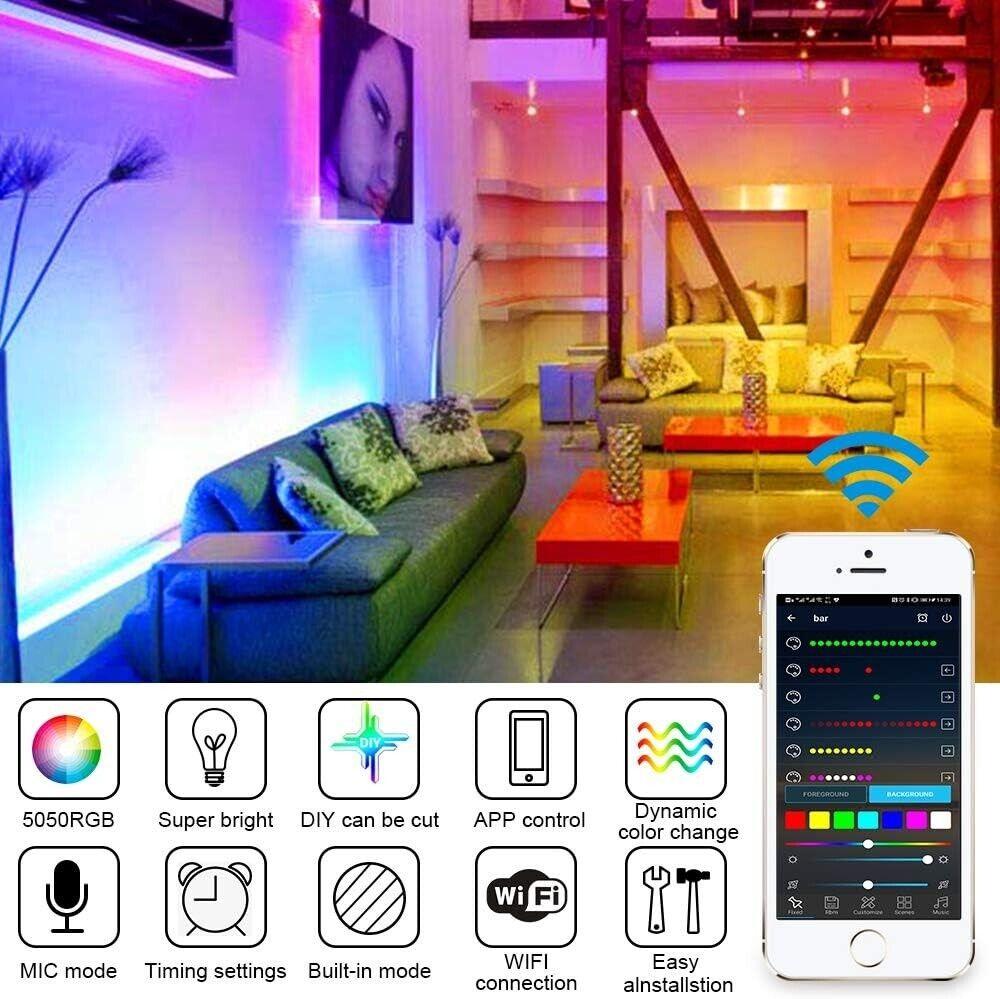 LED Strip Lights 10m, 2 * 150LEDs Smart WiFi RGBIC Color Changing - Massive Discounts