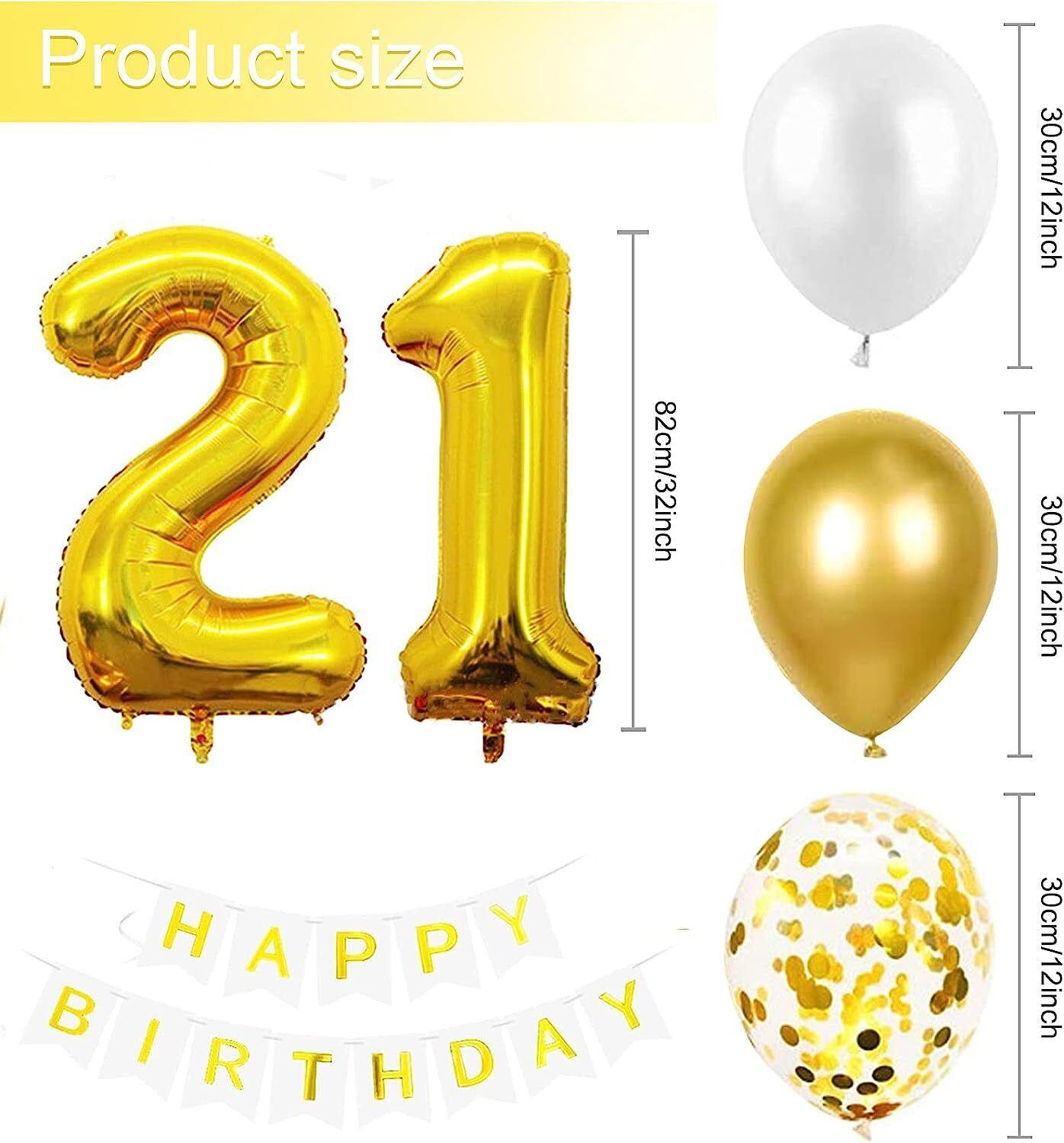 LSEEKA Gold Birthday Decorations including w/Happy Birthday Banner Confetti Ball - Massive Discounts