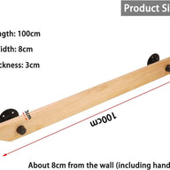 Nisorpa 3.3ft Wooden Handrails for Stairs 100cm Staircase Railings Wall Mounted - Massive Discounts
