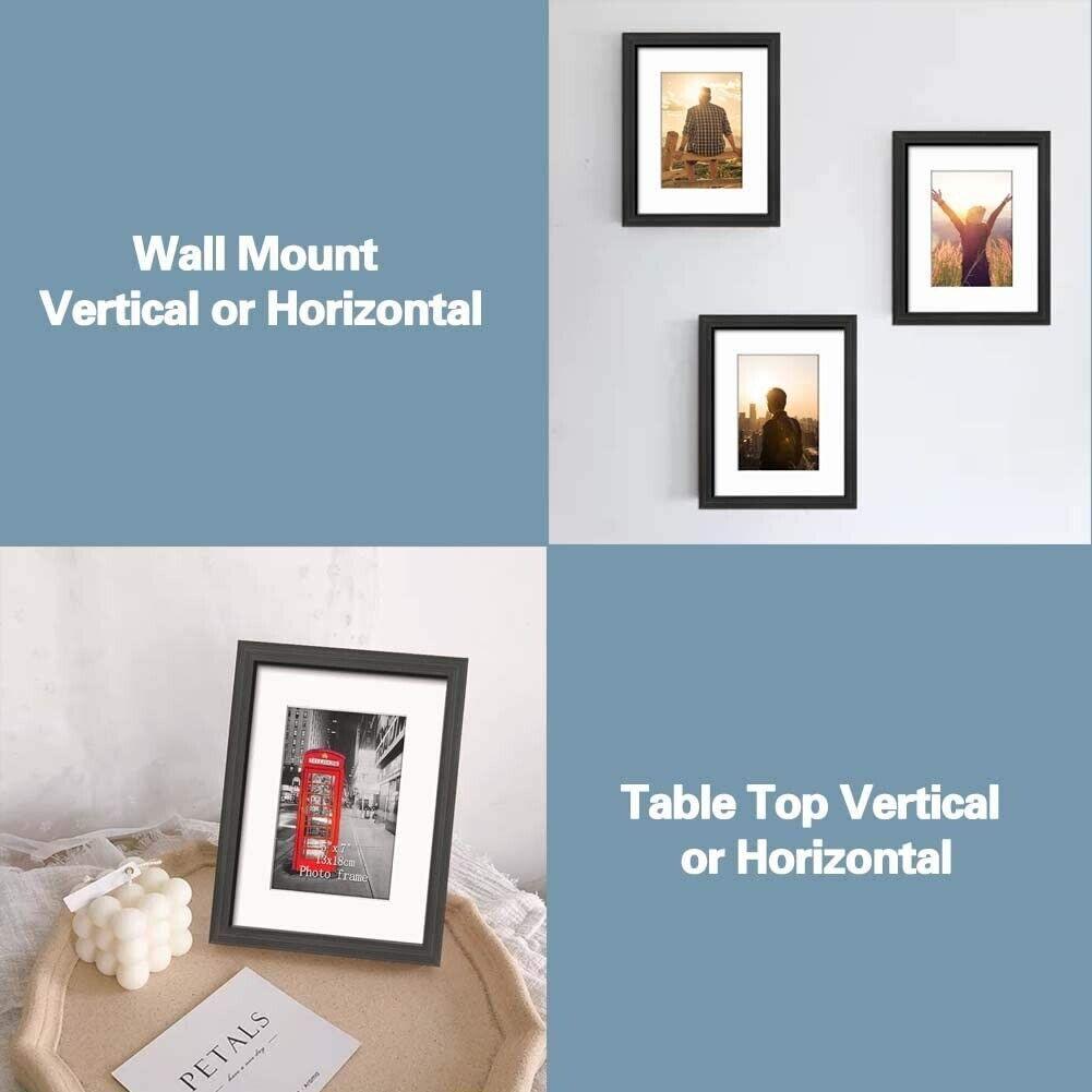 Photo Frames Set of 9 Made to Display 7x5 Pictures with Mount or 10x8 - Massive Discounts