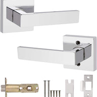 Probrico Interior Door Lever for Bedroom Stainless Steel Lock Set Without Key - Massive Discounts
