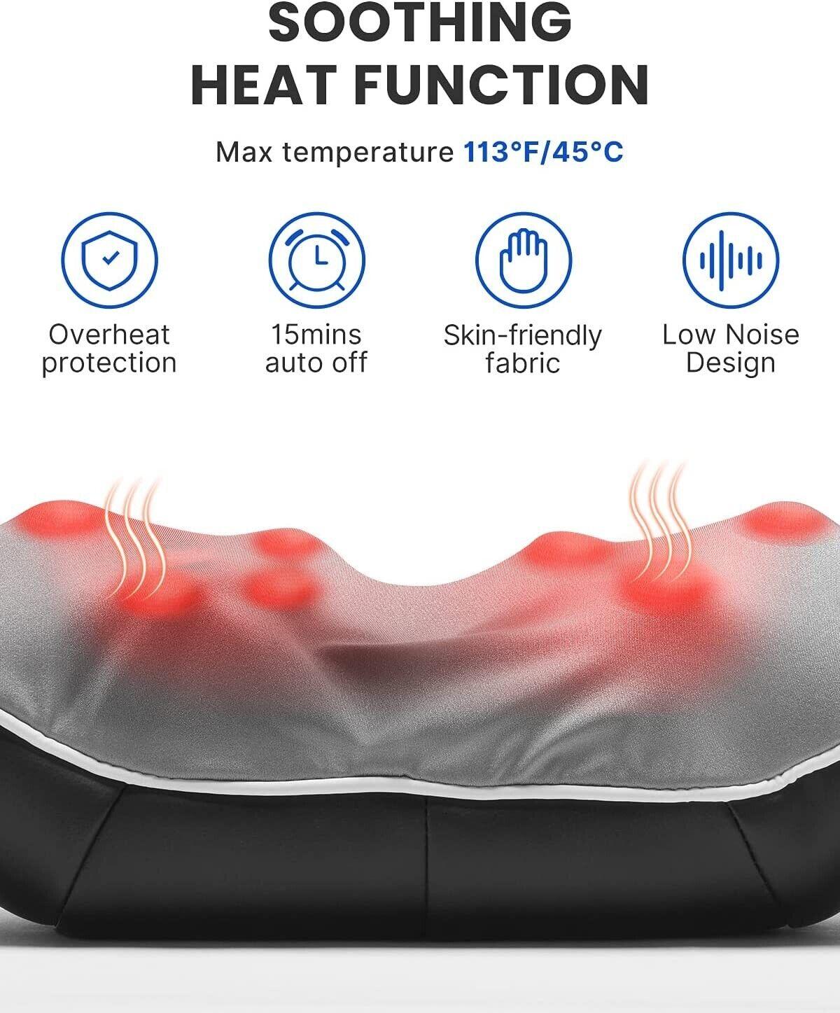 RENPHO Back, Neck and Shoulder Massager with Heat 3D Kneading Shiatsu - Massive Discounts